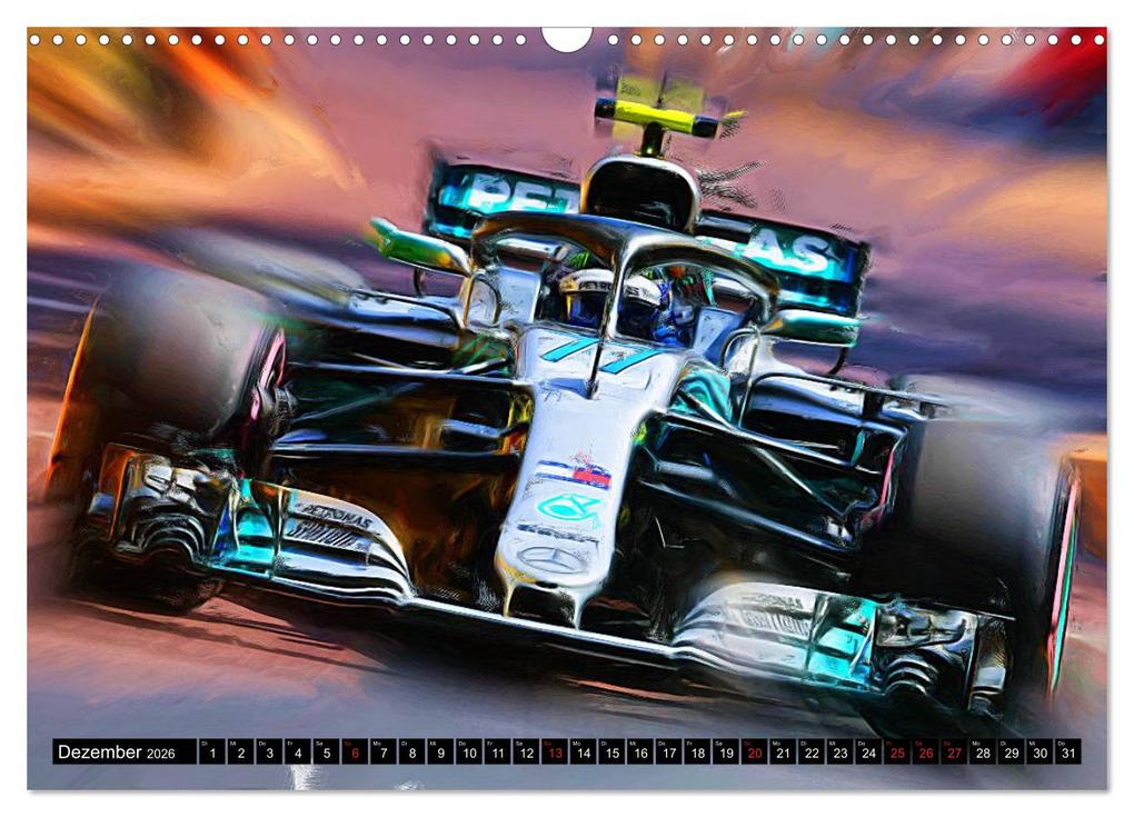 Weitere Ansicht: Vollgas im Monoposto - Digital Arts rund um die Formel 1 von Jean-Louis Glineur (Wandkalender 2026 DIN A3 quer), CALVENDO Monatskalender | Jean-Louis Glineur, Calvendo