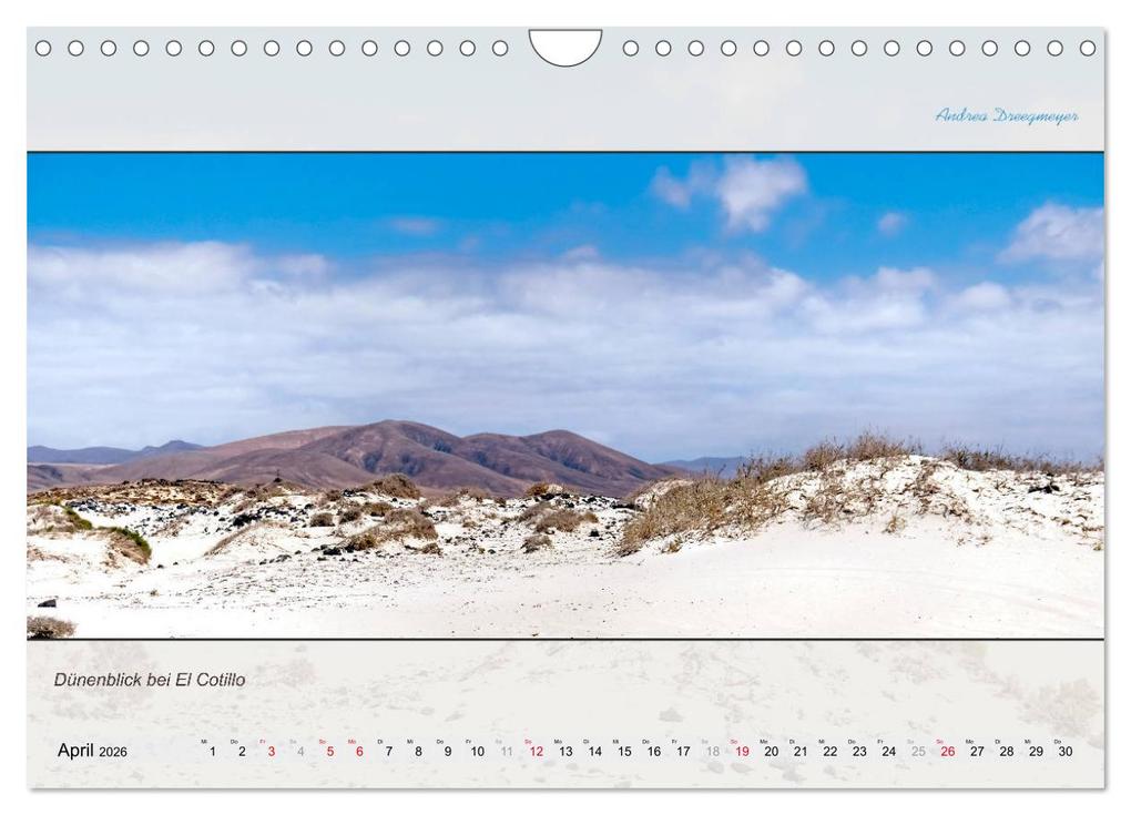 Weitere Ansicht: FUERTEVENTURA-PANORAMA (Wandkalender 2026 DIN A4 quer), CALVENDO Monatskalender | Andrea Dreegmeyer, Calvendo