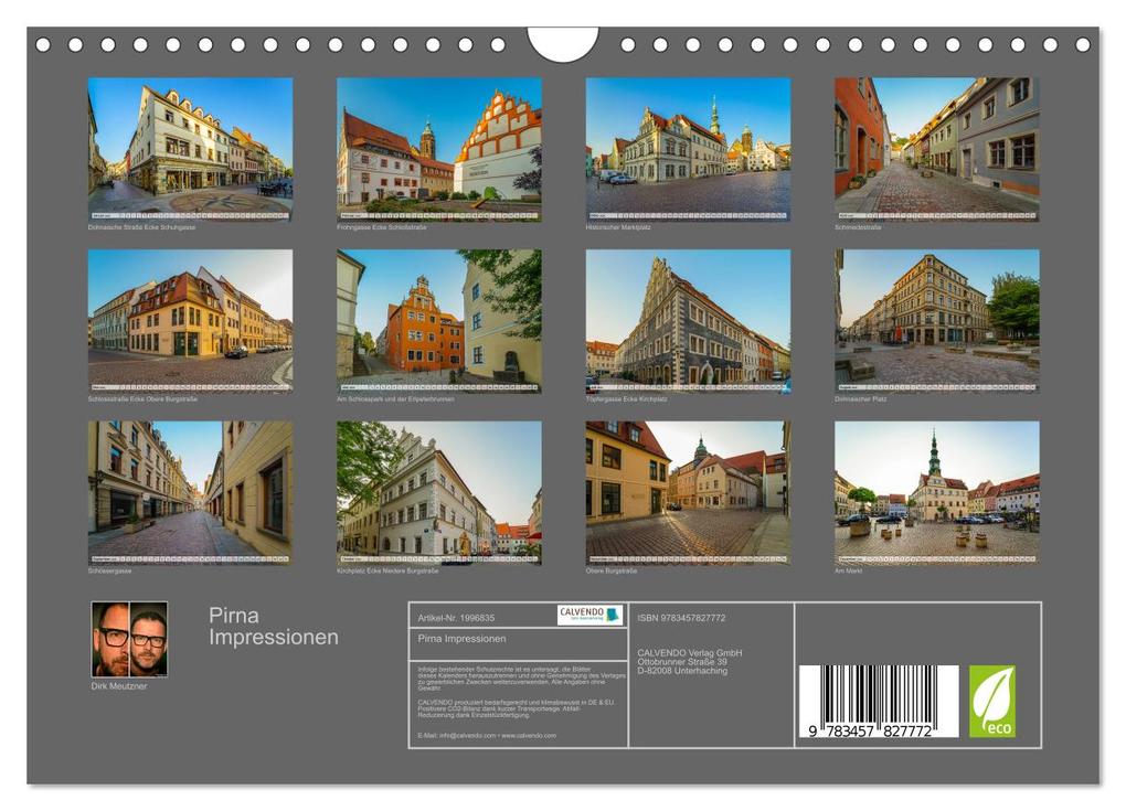 Weitere Ansicht: Pirna Impressionen (Wandkalender 2026 DIN A4 quer), CALVENDO Monatskalender | Calvendo, Dirk Meutzner