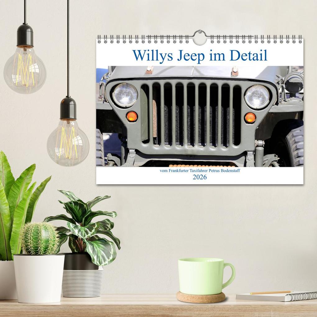 Weitere Ansicht: Willys Jeep im Detail vom Frankfurter Taxifahrer Petrus Bodenstaff (Wandkalender 2026 DIN A4 quer), CALVENDO Monatskalender | Calvendo, Petrus Bodenstaff Karin Vahlberg Ruf