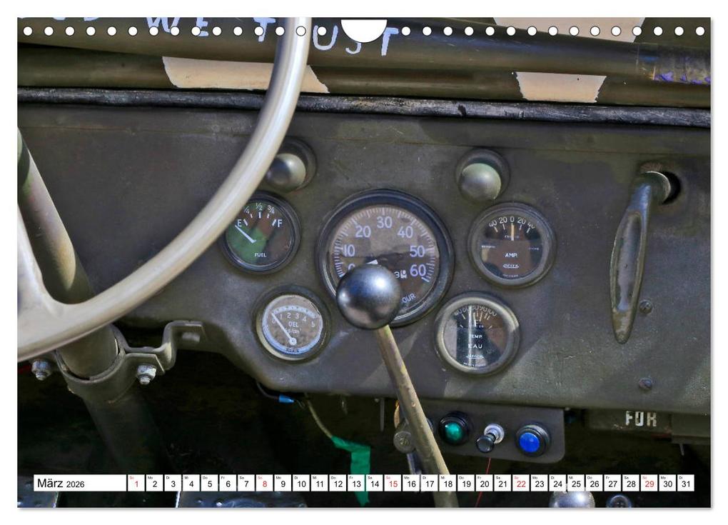 Weitere Ansicht: Willys Jeep im Detail vom Frankfurter Taxifahrer Petrus Bodenstaff (Wandkalender 2026 DIN A4 quer), CALVENDO Monatskalender | Calvendo, Petrus Bodenstaff Karin Vahlberg Ruf