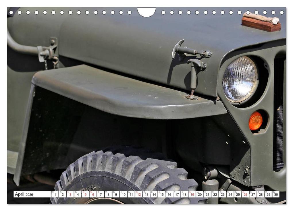 Weitere Ansicht: Willys Jeep im Detail vom Frankfurter Taxifahrer Petrus Bodenstaff (Wandkalender 2026 DIN A4 quer), CALVENDO Monatskalender | Calvendo, Petrus Bodenstaff Karin Vahlberg Ruf