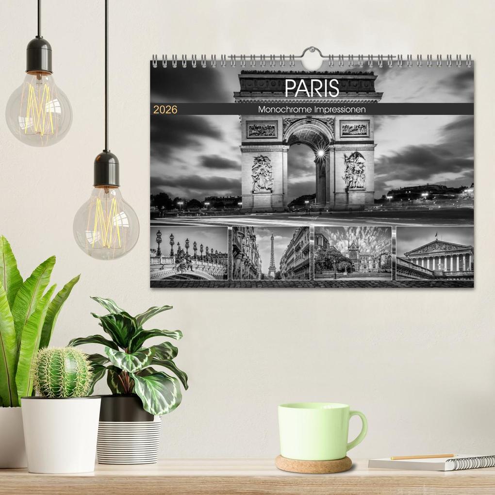 Weitere Ansicht: PARIS Monochrome Impressionen (Wandkalender 2026 DIN A4 quer), CALVENDO Monatskalender | Calvendo, Melanie Viola
