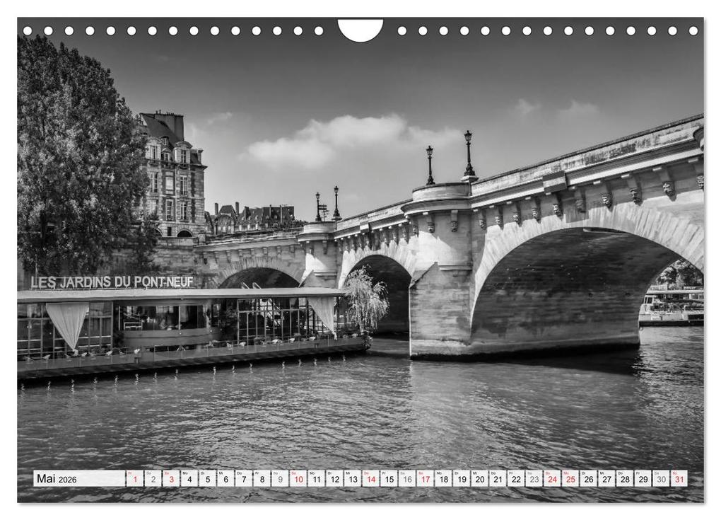 Weitere Ansicht: PARIS Monochrome Impressionen (Wandkalender 2026 DIN A4 quer), CALVENDO Monatskalender | Calvendo, Melanie Viola