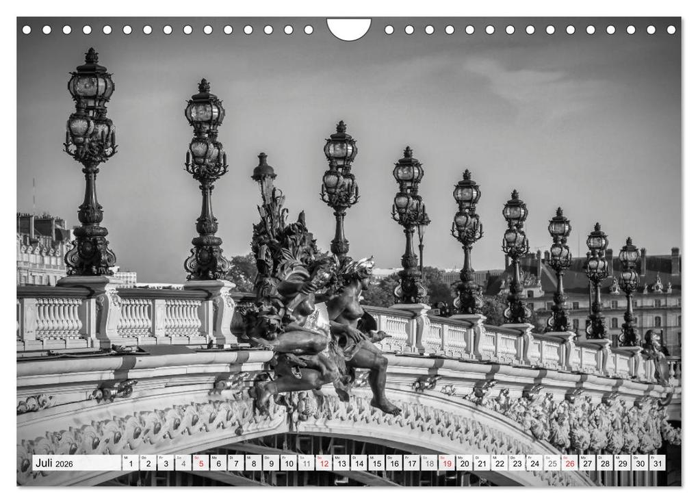 Weitere Ansicht: PARIS Monochrome Impressionen (Wandkalender 2026 DIN A4 quer), CALVENDO Monatskalender | Calvendo, Melanie Viola