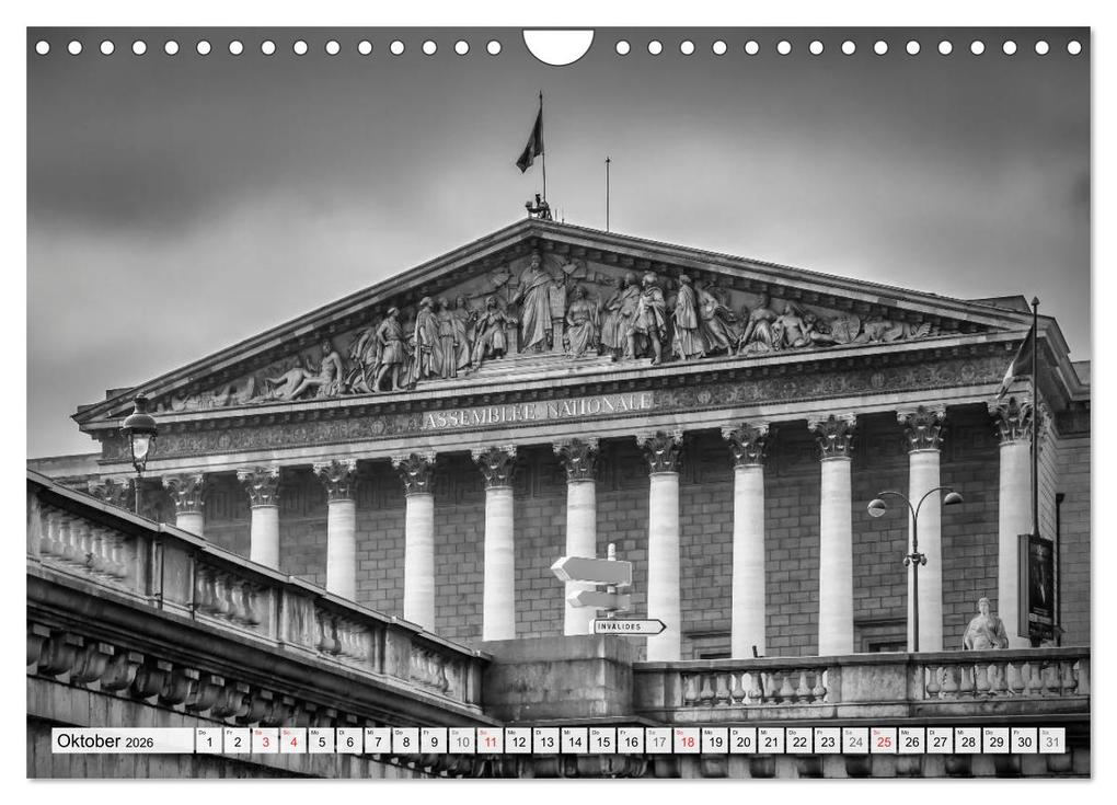 Weitere Ansicht: PARIS Monochrome Impressionen (Wandkalender 2026 DIN A4 quer), CALVENDO Monatskalender | Calvendo, Melanie Viola