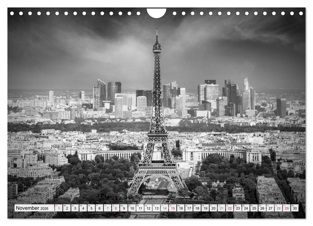 Weitere Ansicht: PARIS Monochrome Impressionen (Wandkalender 2026 DIN A4 quer), CALVENDO Monatskalender | Calvendo, Melanie Viola