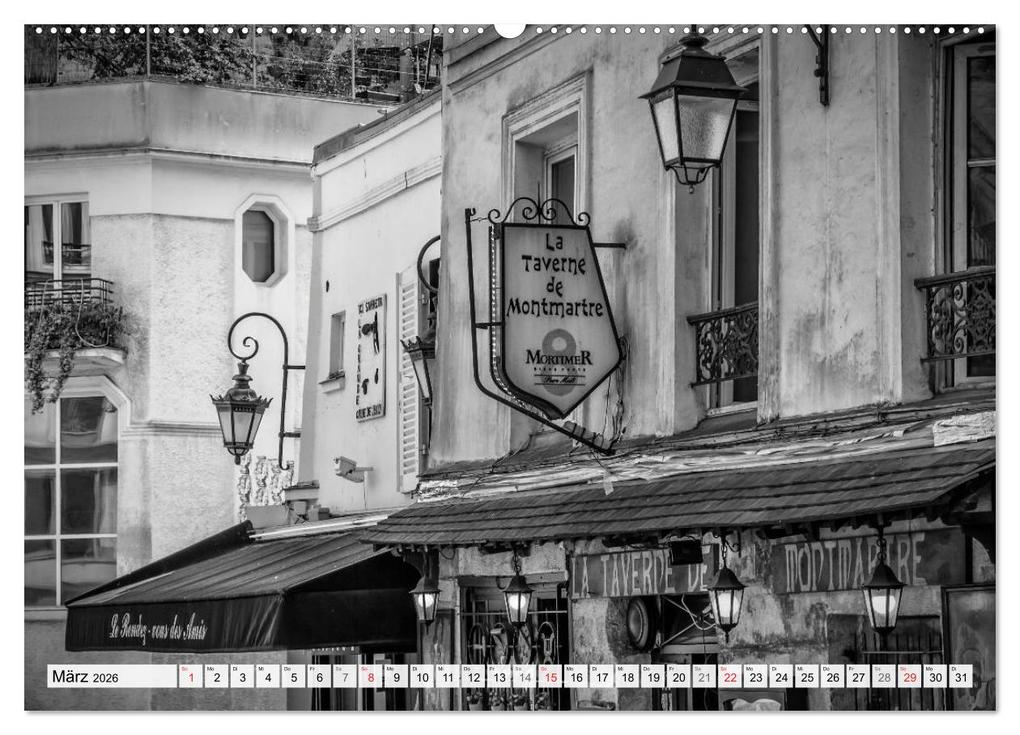 Weitere Ansicht: PARIS Monochrome Impressionen (Wandkalender 2026 DIN A2 quer), CALVENDO Monatskalender | Calvendo, Melanie Viola