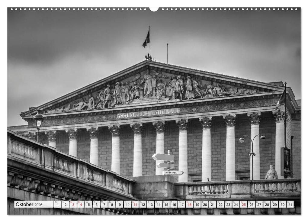 Weitere Ansicht: PARIS Monochrome Impressionen (Wandkalender 2026 DIN A2 quer), CALVENDO Monatskalender | Calvendo, Melanie Viola