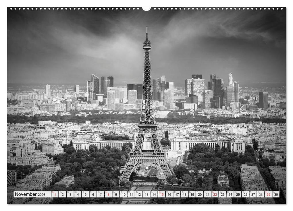 Weitere Ansicht: PARIS Monochrome Impressionen (Wandkalender 2026 DIN A2 quer), CALVENDO Monatskalender | Calvendo, Melanie Viola