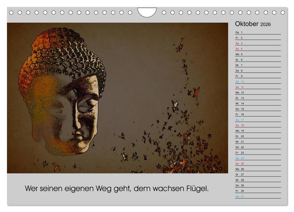 Weitere Ansicht: Lebenskraft Buddha (Wandkalender 2026 DIN A4 quer), CALVENDO Monatskalender | Calvendo, W.W. Voßen - Herzog von Laar am Rhein