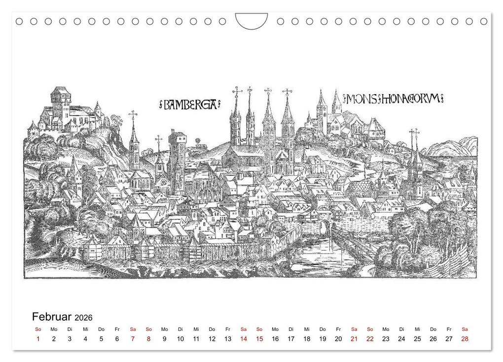 Weitere Ansicht: Schedelsche Weltchronik Deutsche Städte 1493 (Wandkalender 2026 DIN A4 quer), CALVENDO Monatskalender | Calvendo, Claus Liepke