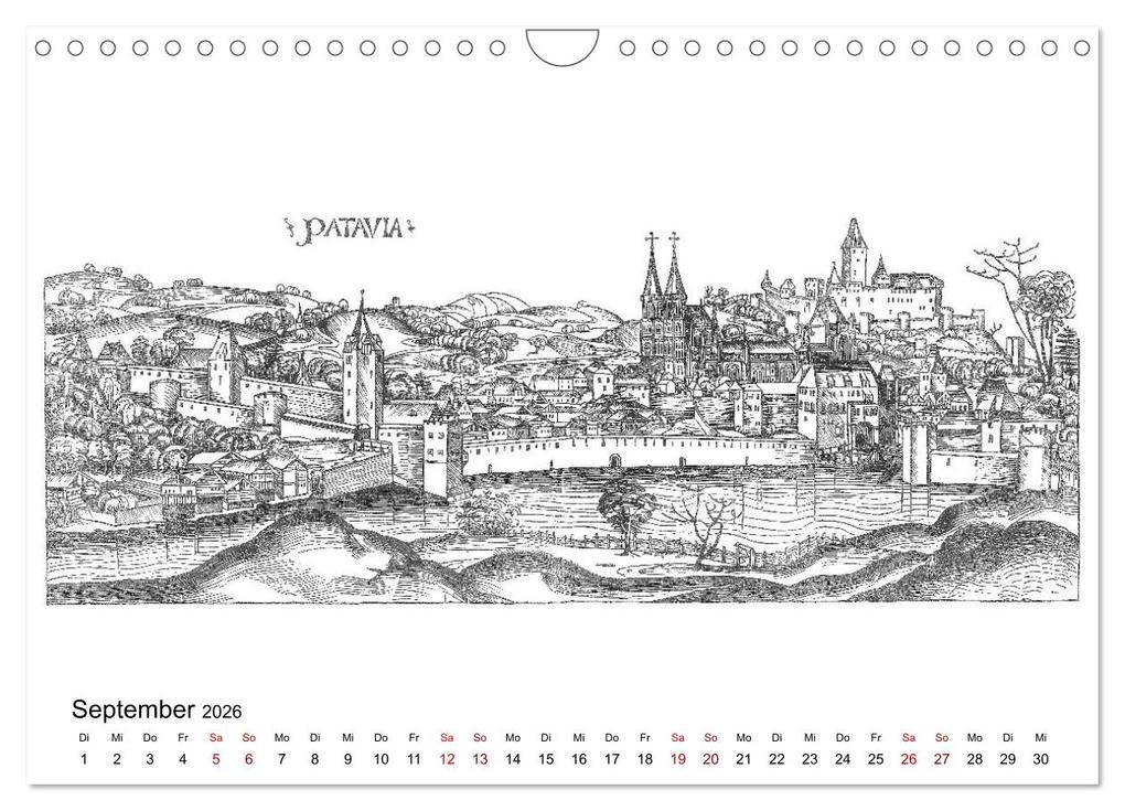 Weitere Ansicht: Schedelsche Weltchronik Deutsche Städte 1493 (Wandkalender 2026 DIN A4 quer), CALVENDO Monatskalender | Calvendo, Claus Liepke