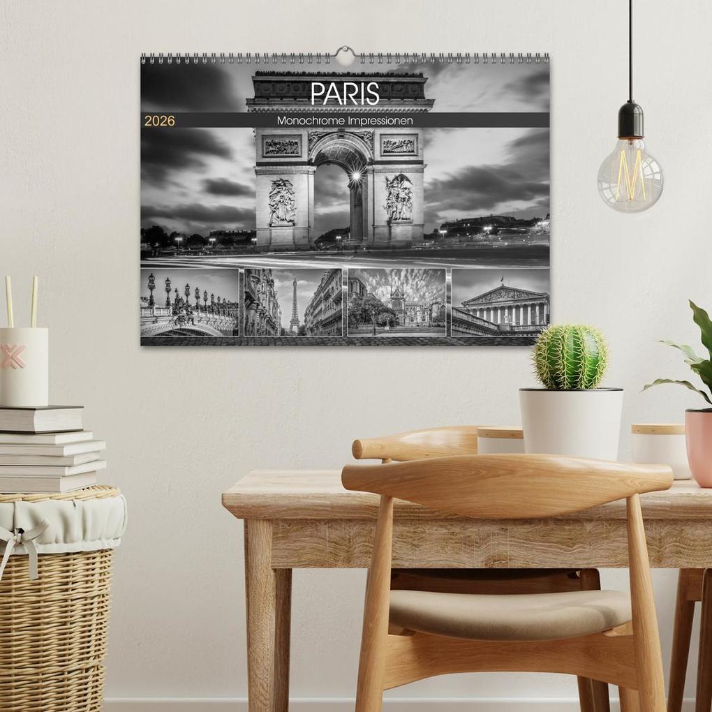 Weitere Ansicht: PARIS Monochrome Impressionen (Wandkalender 2026 DIN A3 quer), CALVENDO Monatskalender | Calvendo, Melanie Viola