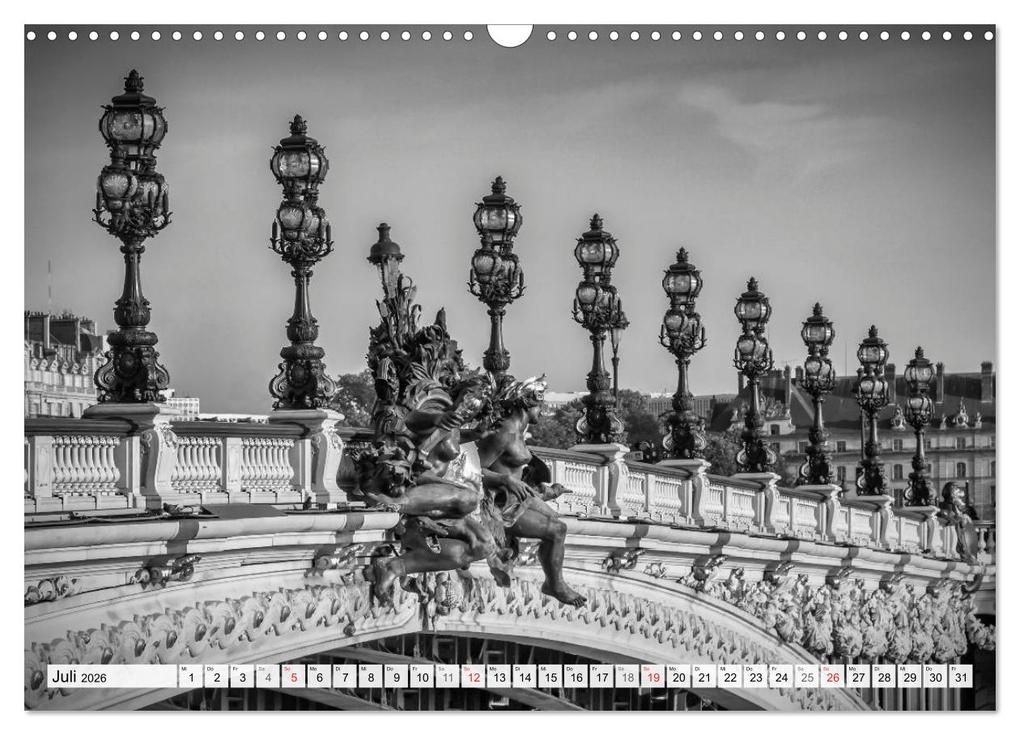 Weitere Ansicht: PARIS Monochrome Impressionen (Wandkalender 2026 DIN A3 quer), CALVENDO Monatskalender | Calvendo, Melanie Viola