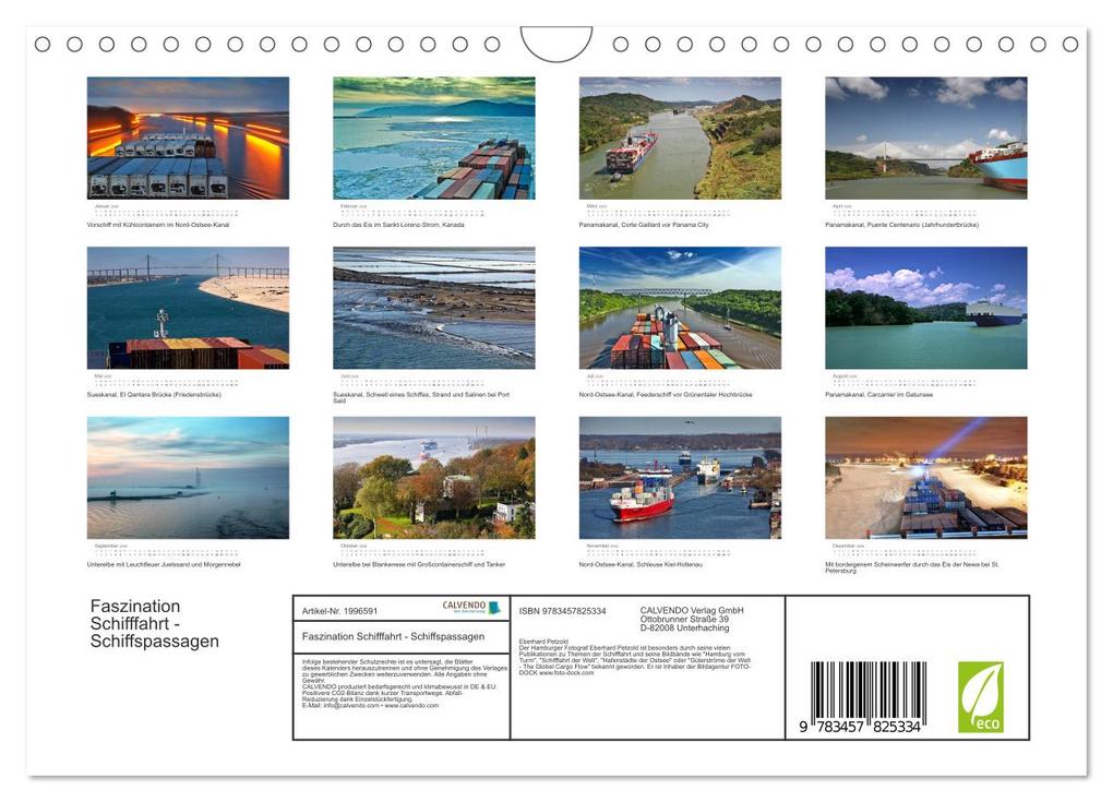 Weitere Ansicht: Faszination Schifffahrt - Schiffspassagen (Wandkalender 2026 DIN A4 quer), CALVENDO Monatskalender | Calvendo, Eberhard Petzold