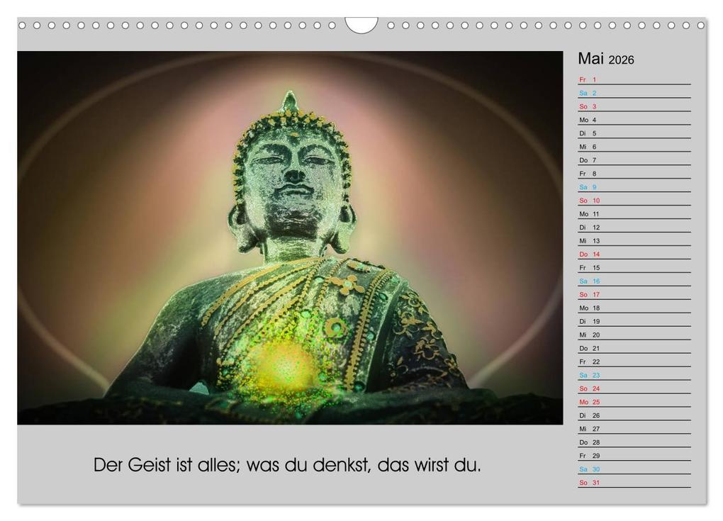 Weitere Ansicht: Lebenskraft Buddha (Wandkalender 2026 DIN A3 quer), CALVENDO Monatskalender | Calvendo, W.W. Voßen - Herzog von Laar am Rhein