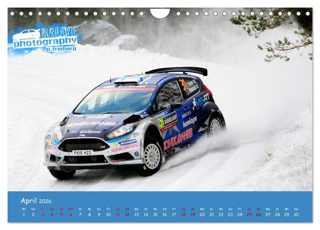 Weitere Ansicht: WRC Schweden White Open 2026 (Wandkalender 2026 DIN A4 quer), CALVENDO Monatskalender | Patrick Freiberg, Calvendo
