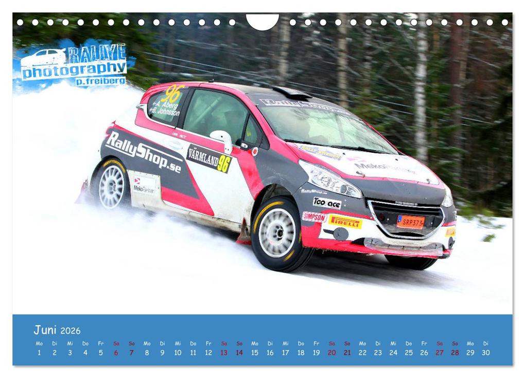 Weitere Ansicht: WRC Schweden White Open 2026 (Wandkalender 2026 DIN A4 quer), CALVENDO Monatskalender | Patrick Freiberg, Calvendo