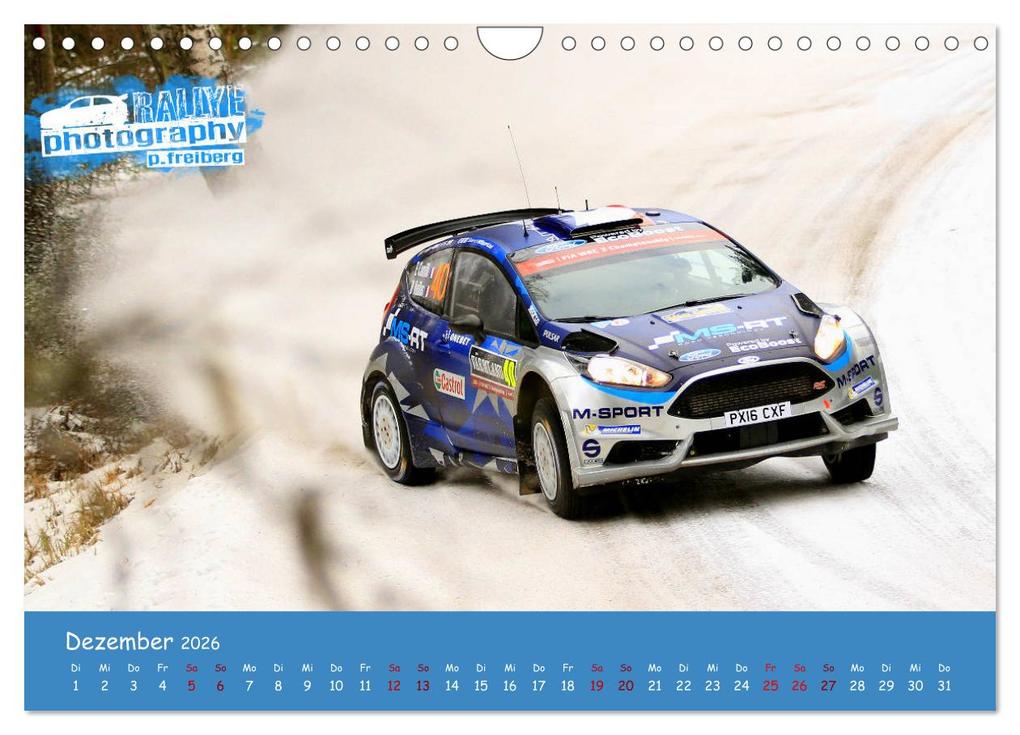 Weitere Ansicht: WRC Schweden White Open 2026 (Wandkalender 2026 DIN A4 quer), CALVENDO Monatskalender | Patrick Freiberg, Calvendo