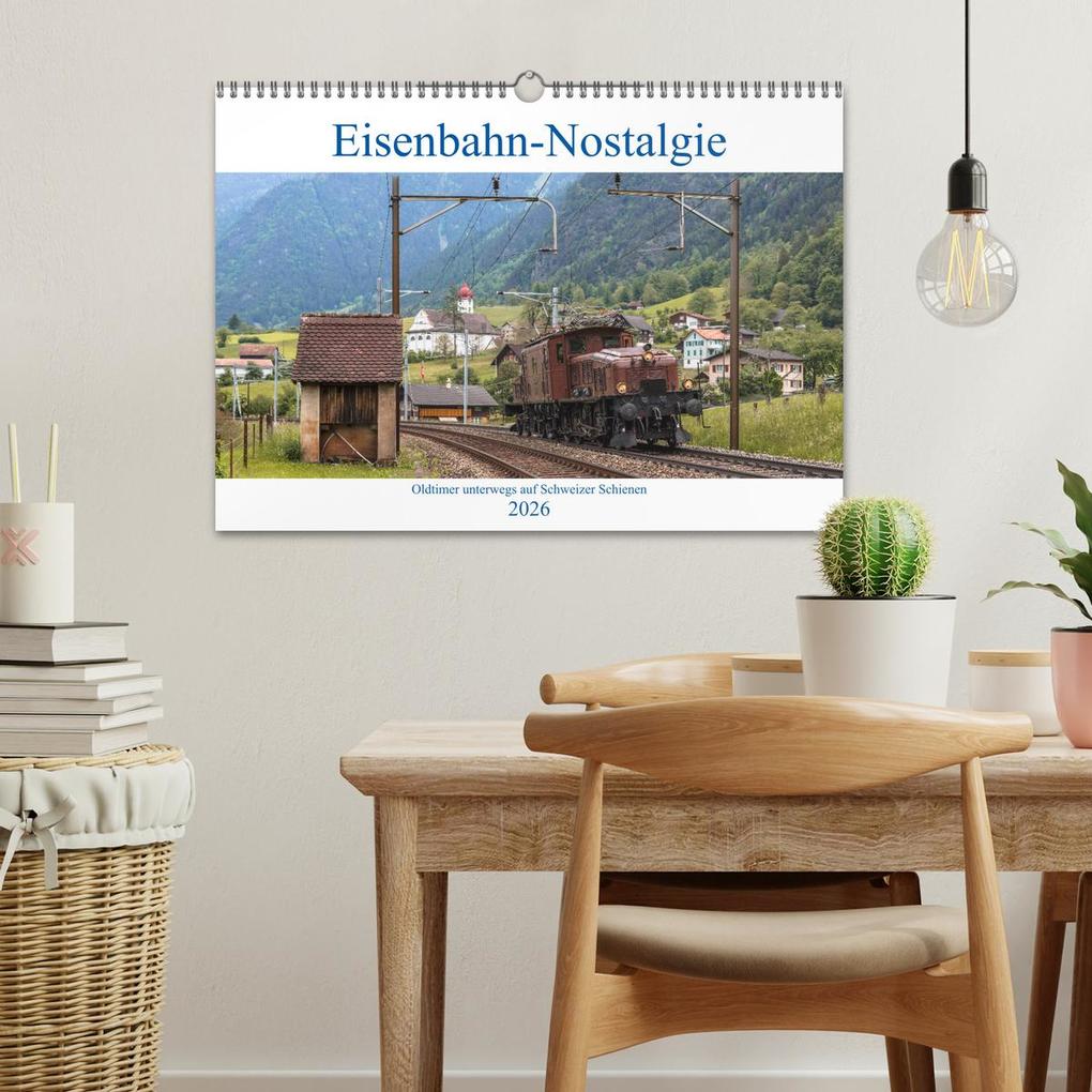 Weitere Ansicht: Eisenbahn-Nostalgie - Oldtimer auf Schweizer Schienen (Wandkalender 2026 DIN A3 quer), CALVENDO Monatskalender | Stefan Schulthess, Calvendo