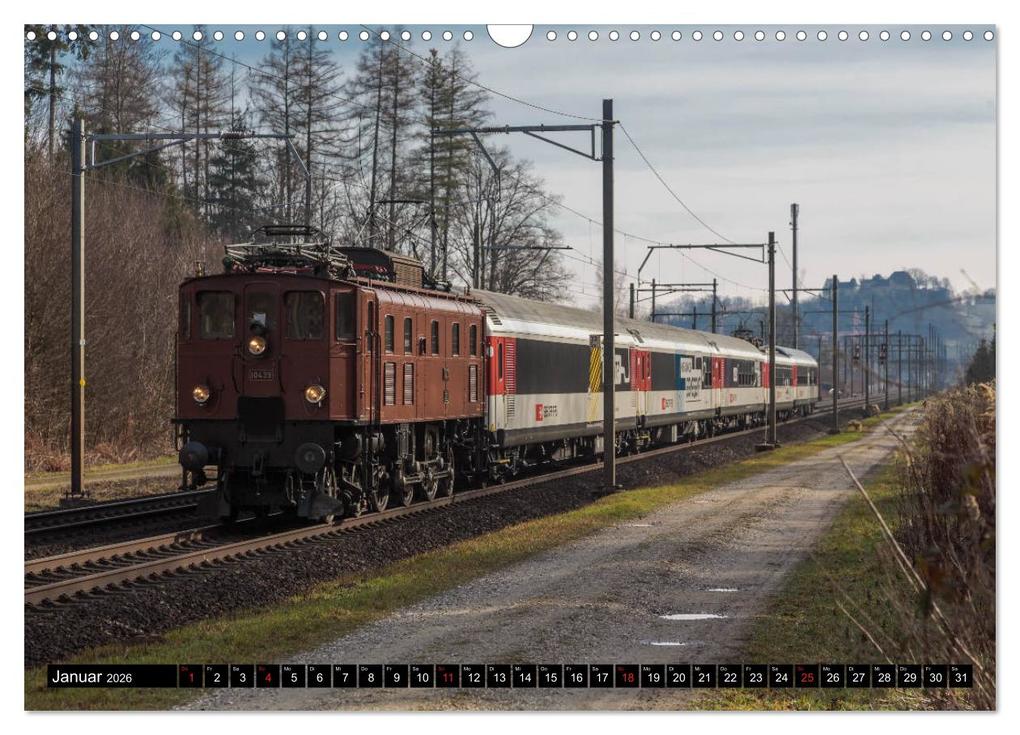 Weitere Ansicht: Eisenbahn-Nostalgie - Oldtimer auf Schweizer Schienen (Wandkalender 2026 DIN A3 quer), CALVENDO Monatskalender | Stefan Schulthess, Calvendo