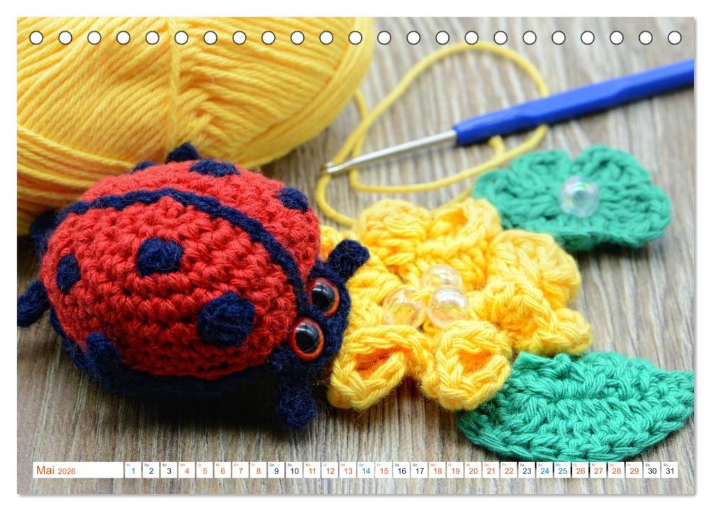 Weitere Ansicht: Kreatives aus Wolle - Häkeln, Stricken und Basteln (Tischkalender 2026 DIN A5 quer), CALVENDO Monatskalender | Anja Frost, Calvendo