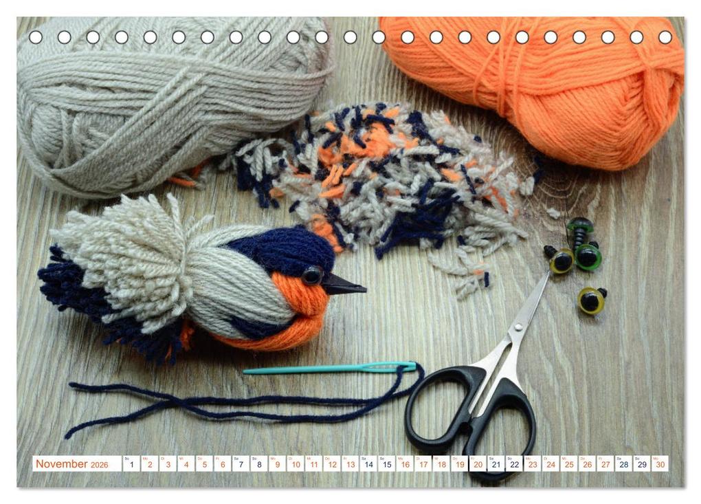 Weitere Ansicht: Kreatives aus Wolle - Häkeln, Stricken und Basteln (Tischkalender 2026 DIN A5 quer), CALVENDO Monatskalender | Anja Frost, Calvendo