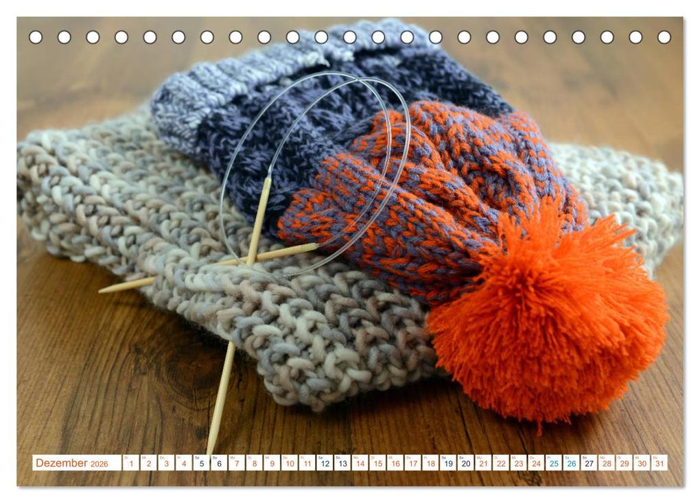 Weitere Ansicht: Kreatives aus Wolle - Häkeln, Stricken und Basteln (Tischkalender 2026 DIN A5 quer), CALVENDO Monatskalender | Anja Frost, Calvendo