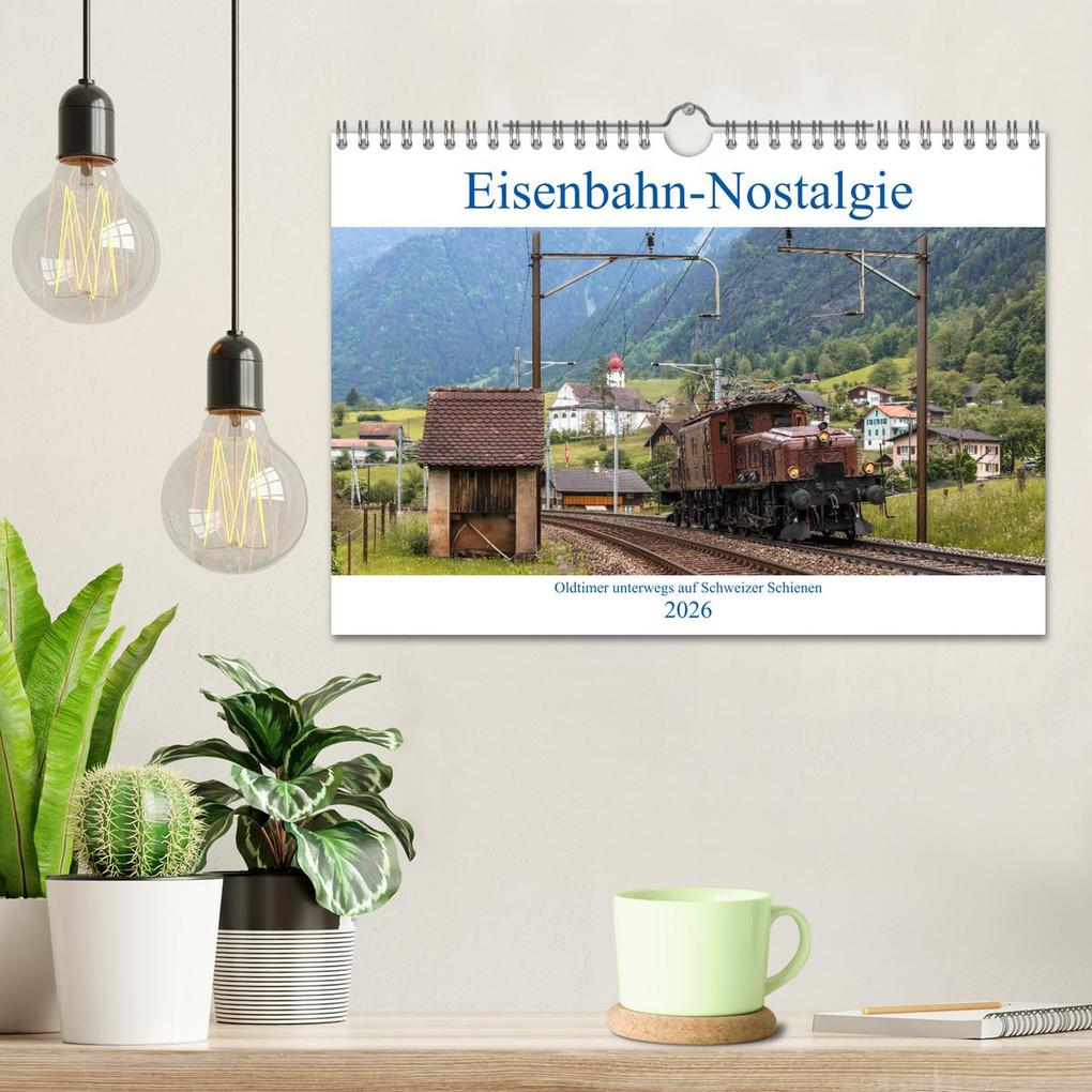 Weitere Ansicht: Eisenbahn-Nostalgie - Oldtimer auf Schweizer Schienen (Wandkalender 2026 DIN A4 quer), CALVENDO Monatskalender | Stefan Schulthess, Calvendo