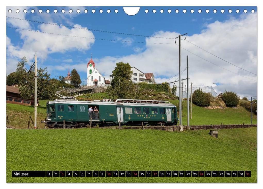 Weitere Ansicht: Eisenbahn-Nostalgie - Oldtimer auf Schweizer Schienen (Wandkalender 2026 DIN A4 quer), CALVENDO Monatskalender | Stefan Schulthess, Calvendo