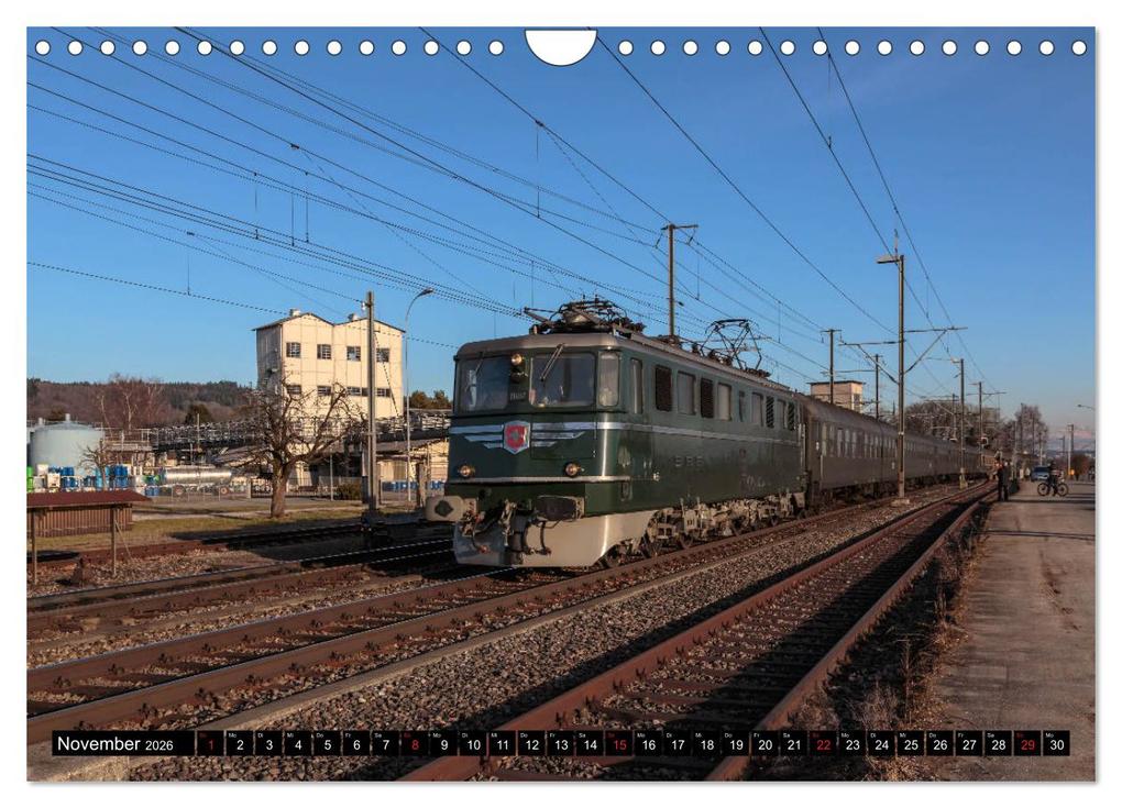 Weitere Ansicht: Eisenbahn-Nostalgie - Oldtimer auf Schweizer Schienen (Wandkalender 2026 DIN A4 quer), CALVENDO Monatskalender | Stefan Schulthess, Calvendo