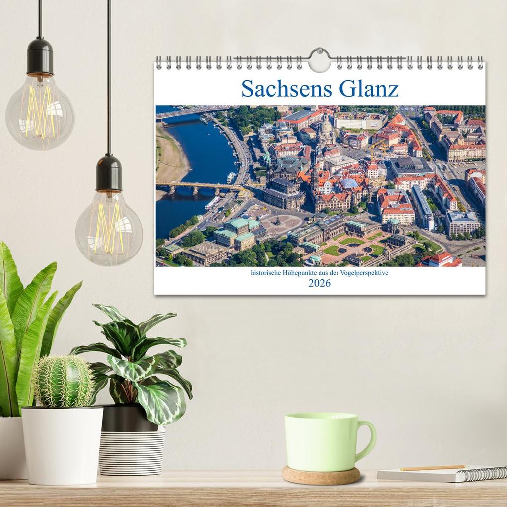 Weitere Ansicht: Sachsens Glanz - historische Höhepunkte aus der Vogelperspektive (Wandkalender 2026 DIN A4 quer), CALVENDO Monatskalender | Mario Hagen, Calvendo