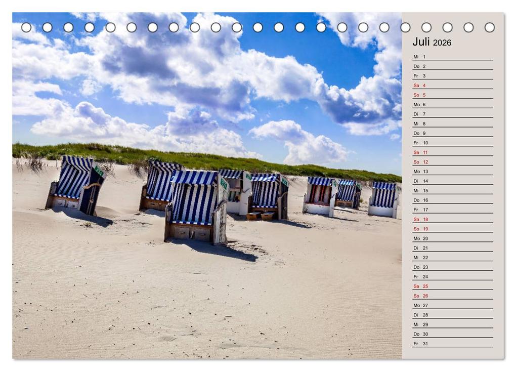 Weitere Ansicht: NORDERNEY Geburtstagskalender mit Planerfunktion (Tischkalender 2026 DIN A5 quer), CALVENDO Monatskalender | Andrea Dreegmeyer, Calvendo