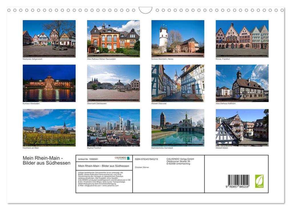 Weitere Ansicht: Mein Rhein-Main - Bilder aus Südhessen (Wandkalender 2026 DIN A3 quer), CALVENDO Monatskalender | Christian Werner, Calvendo