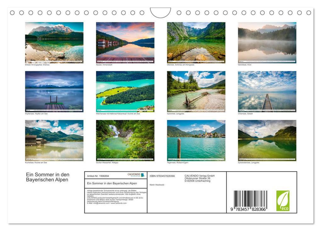 Weitere Ansicht: Ein Sommer in den Bayerischen Alpen (Wandkalender 2026 DIN A4 quer), CALVENDO Monatskalender | Martin Wasilewski, Calvendo