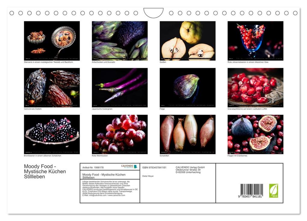 Weitere Ansicht: Moody Food - Mystische Küchen Stillleben (Wandkalender 2026 DIN A4 quer), CALVENDO Monatskalender | Dieter Meyer, Calvendo
