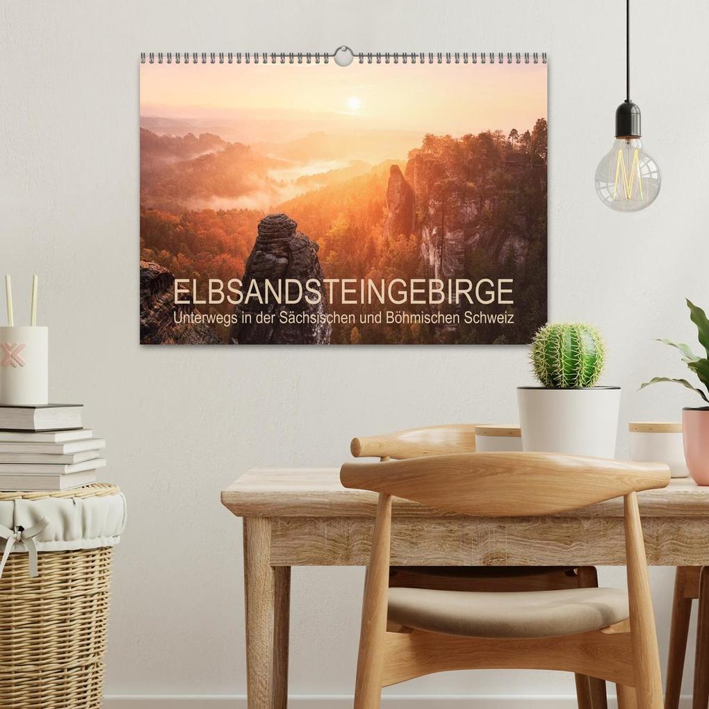 Weitere Ansicht: Elbsandsteingebirge: Unterwegs in der Sächsischen und Böhmischen Schweiz (Wandkalender 2026 DIN A3 quer), CALVENDO Monatskalender | Gerhard Aust, Calvendo