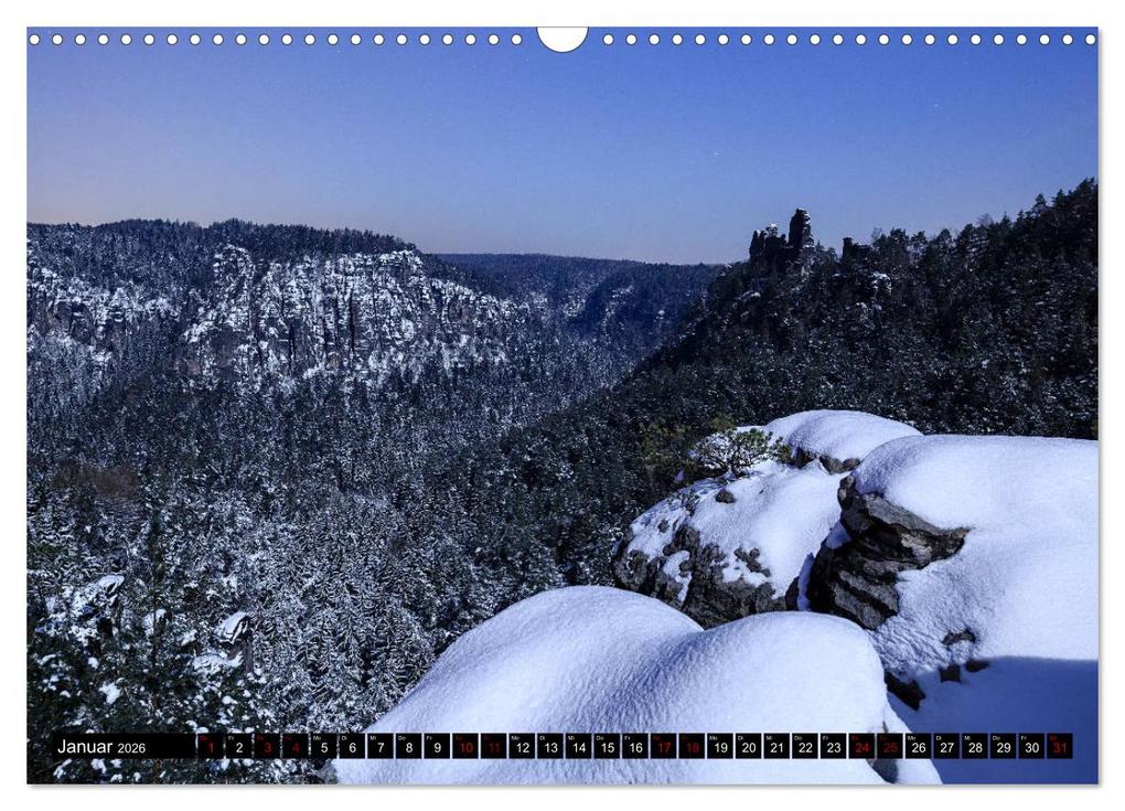 Weitere Ansicht: Elbsandsteingebirge: Unterwegs in der Sächsischen und Böhmischen Schweiz (Wandkalender 2026 DIN A3 quer), CALVENDO Monatskalender | Gerhard Aust, Calvendo