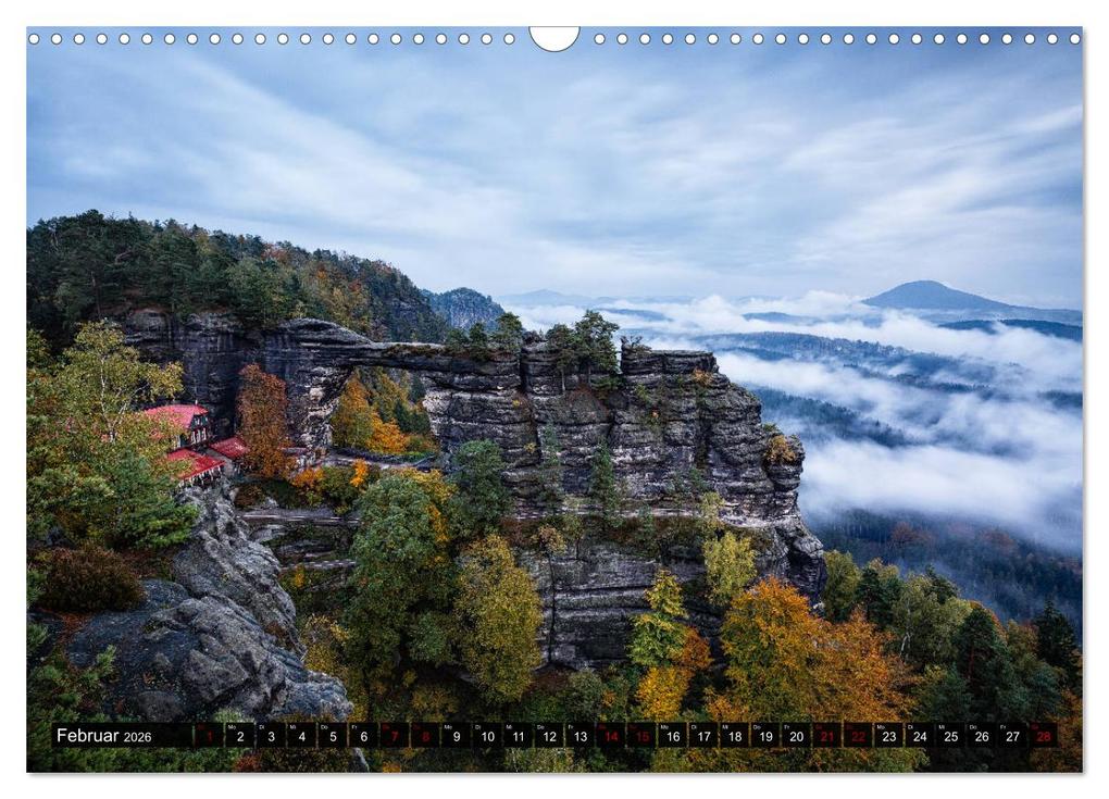 Weitere Ansicht: Elbsandsteingebirge: Unterwegs in der Sächsischen und Böhmischen Schweiz (Wandkalender 2026 DIN A3 quer), CALVENDO Monatskalender | Gerhard Aust, Calvendo