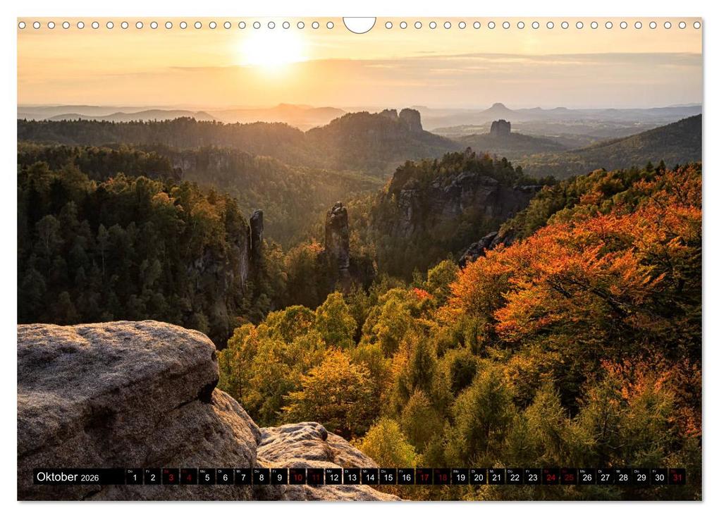 Weitere Ansicht: Elbsandsteingebirge: Unterwegs in der Sächsischen und Böhmischen Schweiz (Wandkalender 2026 DIN A3 quer), CALVENDO Monatskalender | Gerhard Aust, Calvendo