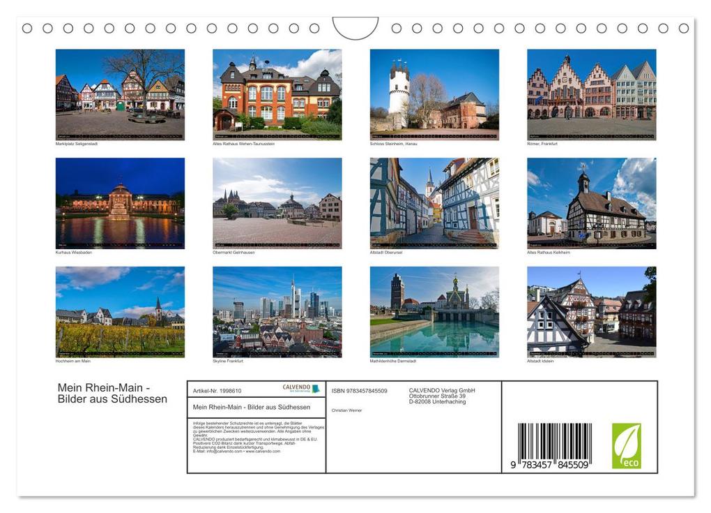 Weitere Ansicht: Mein Rhein-Main - Bilder aus Südhessen (Wandkalender 2026 DIN A4 quer), CALVENDO Monatskalender | Christian Werner, Calvendo