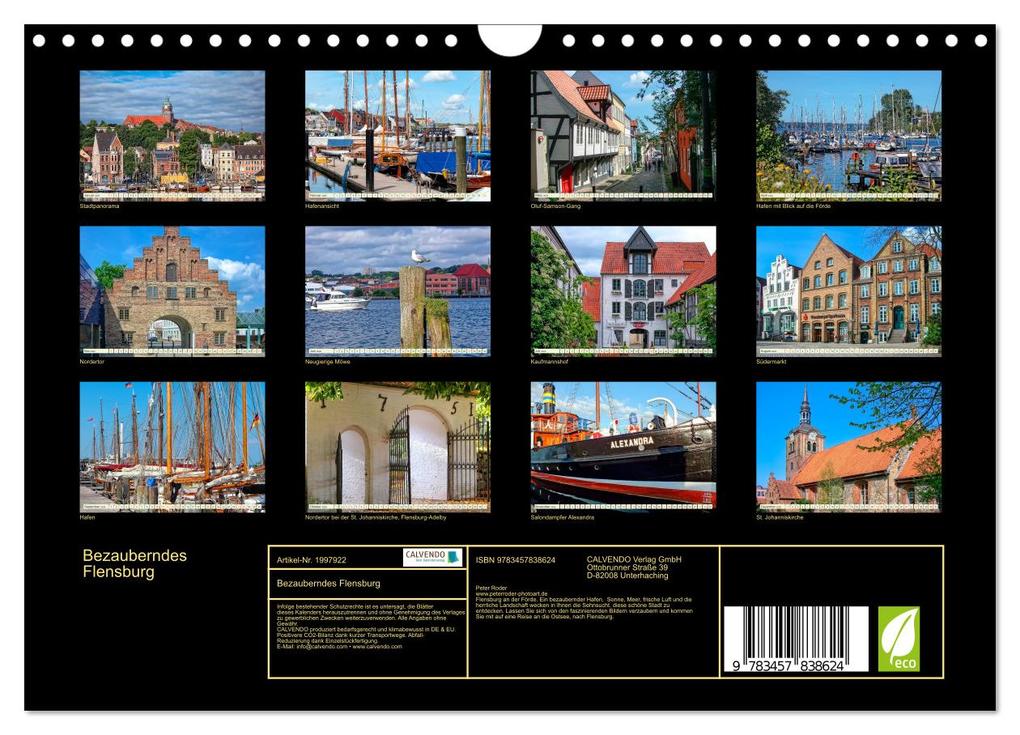 Weitere Ansicht: Bezauberndes Flensburg (Wandkalender 2026 DIN A4 quer), CALVENDO Monatskalender | Peter Roder, Calvendo