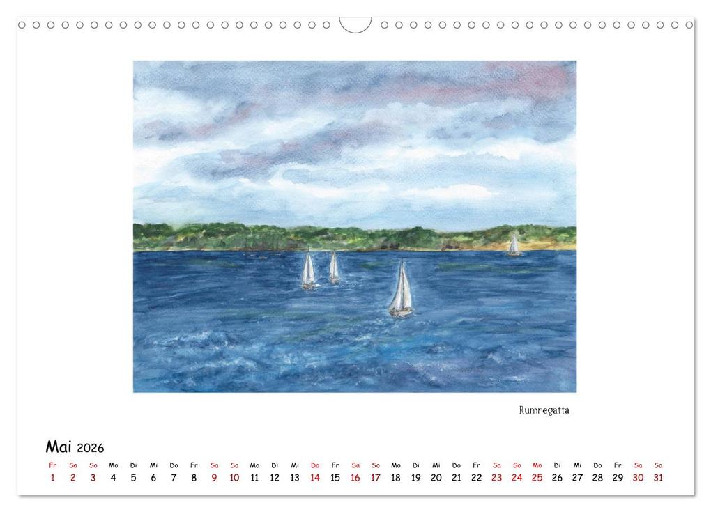 Weitere Ansicht: Die Flensburger Förde (Wandkalender 2026 DIN A3 quer), CALVENDO Monatskalender | Sandra Steinke, Calvendo