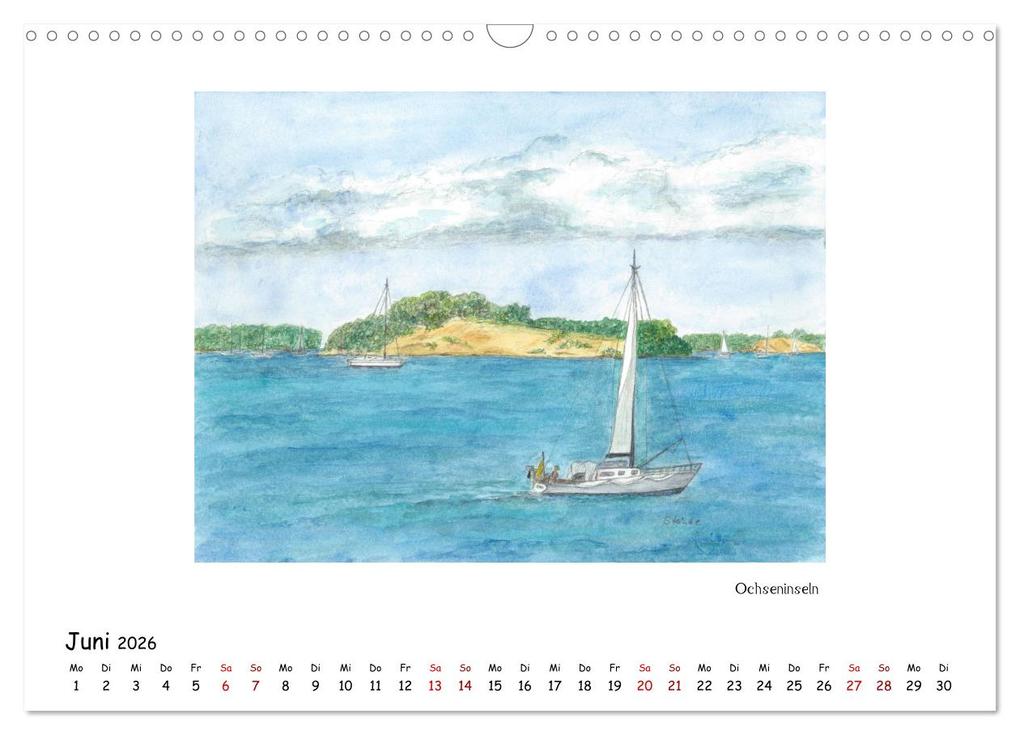 Weitere Ansicht: Die Flensburger Förde (Wandkalender 2026 DIN A3 quer), CALVENDO Monatskalender | Sandra Steinke, Calvendo