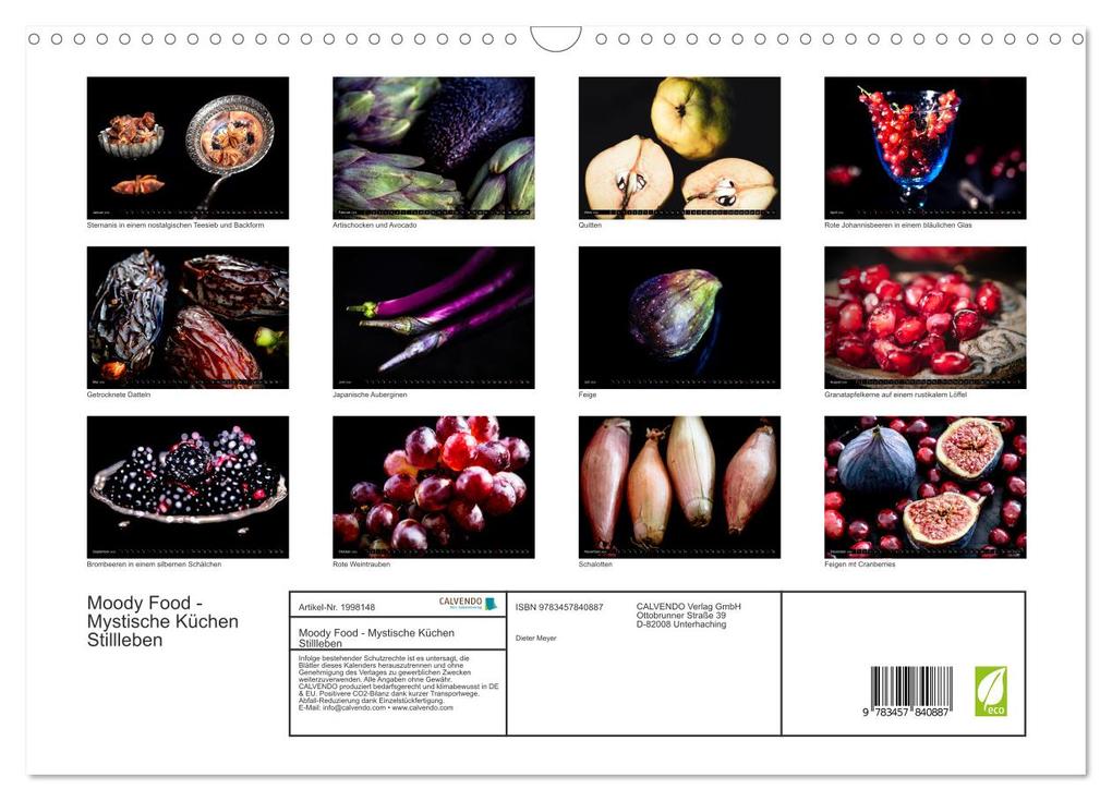 Weitere Ansicht: Moody Food - Mystische Küchen Stillleben (Wandkalender 2026 DIN A3 quer), CALVENDO Monatskalender | Dieter Meyer, Calvendo