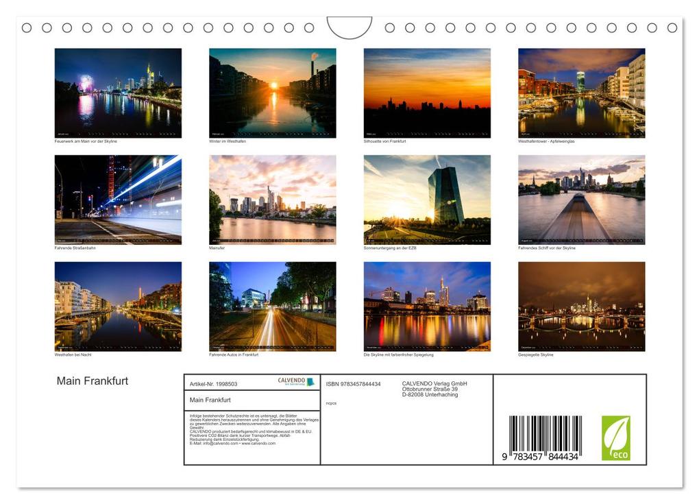 Weitere Ansicht: Main Frankfurt (Wandkalender 2026 DIN A4 quer), CALVENDO Monatskalender | ncpcs ncpcs, Calvendo, ncpcs