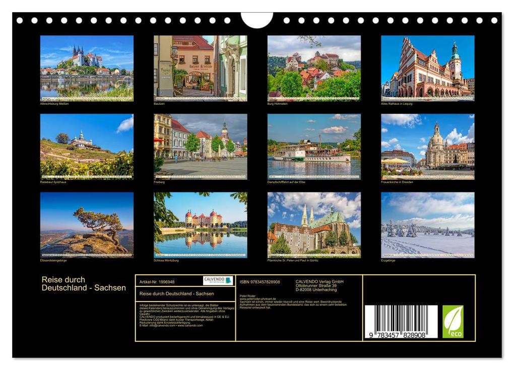 Weitere Ansicht: Reise durch Deutschland - Sachsen (Wandkalender 2026 DIN A4 quer), CALVENDO Monatskalender | Peter Roder, Calvendo