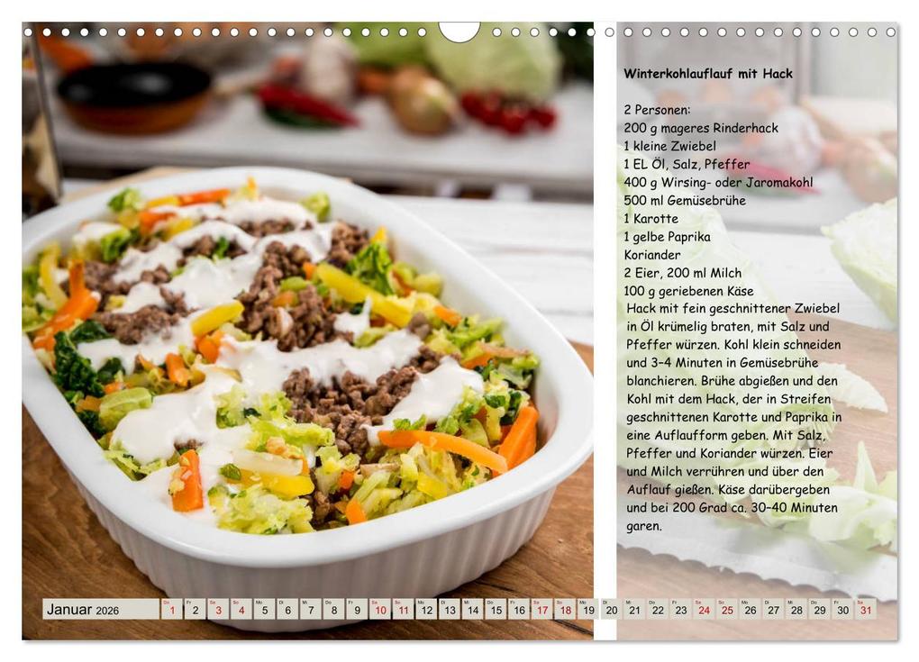 Weitere Ansicht: Low Carb 2.0 - Leichte Rezepte zum Selberkochen (Wandkalender 2026 DIN A3 quer), CALVENDO Monatskalender | Carmen Steiner, Calvendo
