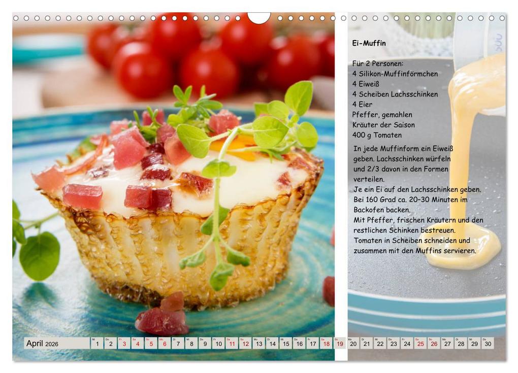 Weitere Ansicht: Low Carb 2.0 - Leichte Rezepte zum Selberkochen (Wandkalender 2026 DIN A3 quer), CALVENDO Monatskalender | Carmen Steiner, Calvendo